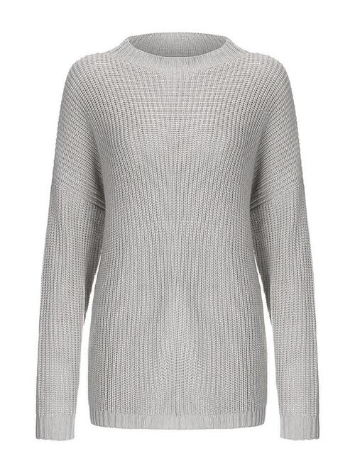 Round Neck Drop Shoulder Sweater